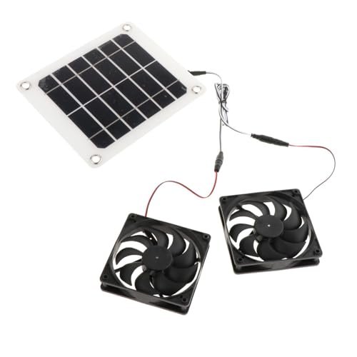 Gralara Extractor de Aire Solar IP65, Resistente al Agua, Ventilador con energía Solar de Alto Rendimiento, Kit de Ventilador Solar para cobertizo