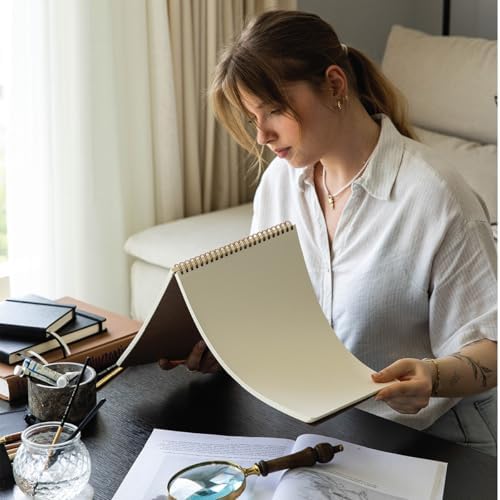 A4 Siyah Kraft Kapak Eskiz Defteri 60 Yaprak 140 gr. Perforajlı Sketch Book - Görsel 7