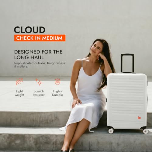 Image of Belong Cloud Medium Check-in Trolley Bag, 66 cm, Ivory White