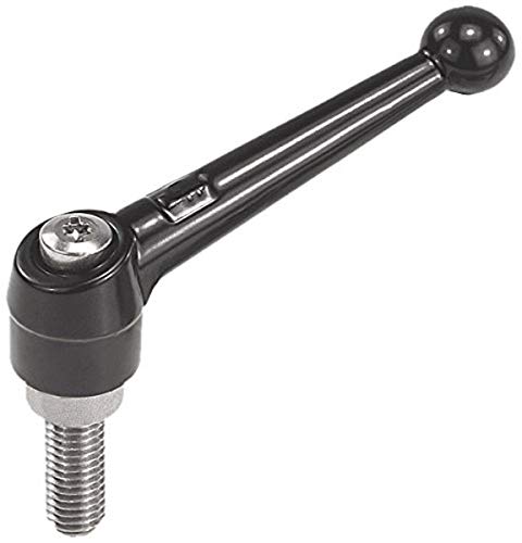 Kipp 06431-2A41X25 Zinc/Stainless Steel Adjustable Handle, 3/8-16