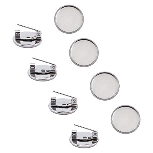 UNICRAFTALE-30pcs-14mm-Round-Brooch-Pin-Blanks-Stainless-Steel-Brooch-Pin-Brooch-Bezel-Trays-Round-Base-Clasp-Lock-Pin-for-DIY-Jewelry-Making-Findings-Stainless-Steel-Color