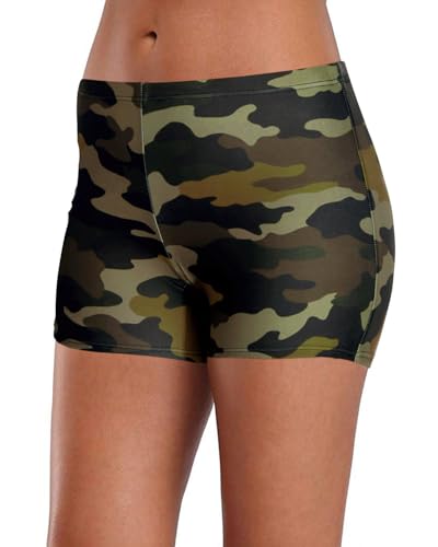 Image of Yonique Womens Swim Shorts Solid Tankini Bottoms Swimsuit Bottoms(Available in Plus)