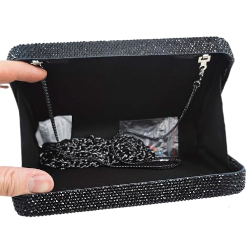 Image of Boutique De FGG Retro Mini Crystal Clutch Purses for Women Luxury,Novelty Rhinestone Evening Bag,Formal Party Clutch Handbag