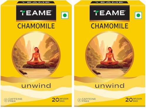Image of TE-A-ME Chamomile Tea - 20 Tea Bags | Chamomile Tea Bags for Sleep | Aids in Anxiety Relief & Relaxation (Pack of 2)