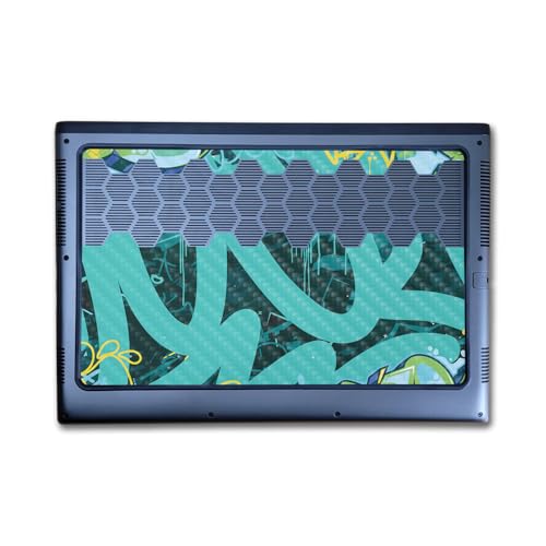 Image of Carbon Fiber Laptop Skin Compatible with Alienware M16 R2 (2024) - CyanTag - Premium 3M Vinyl Protective Wrap Decal Cover - Easy to Apply | Crafted in The USA by MightySkins