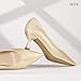 IDIFU Gold Heels Closed Toe Kitten Heel Pumps Pointed Toe Low Heels Dress Shoes for Women Wedding Bridal Office Formal Work Prom Party Comfortable Dressy Trendy Cute Fashion Pumps Shoes(Gold, 10)
