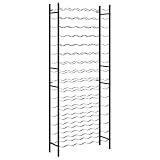 vidaXL Casier à Bouteilles pour 96 Bouteilles Range Bouteilles Stockage de Vins Porte Bouteille Meuble à Vin Etagère à Vin Intérieur Noir Fer