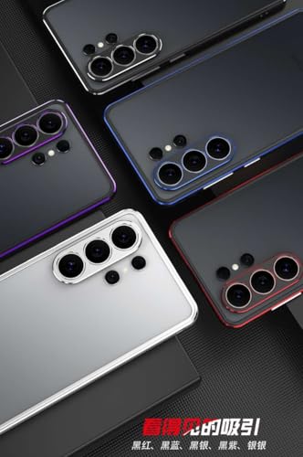 Coque Samsung S26 5G en métal argenté avec protection d'objectif intégrée