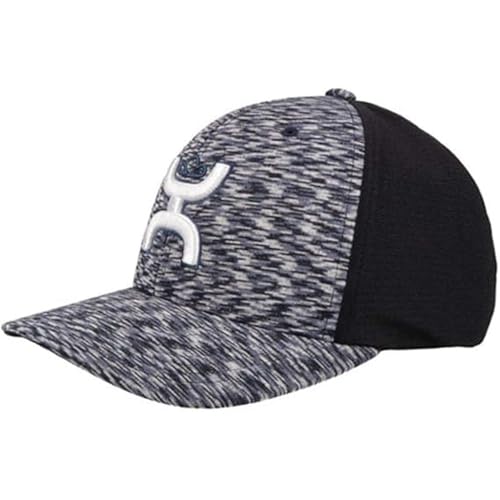 Image of HOOEY Ash Flexfit Fitted Hat - Mid Profile 6-Panel Stretch Fit Everyday Casual Comfort Fitted Cap for Men and Women
