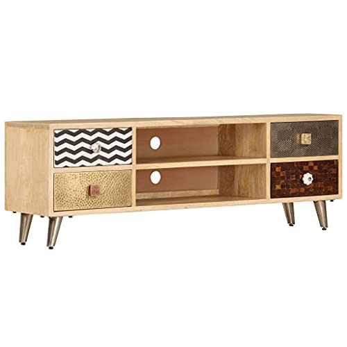 Meuble TV armoire de télévision support TV bois massif manguier vidaXL
