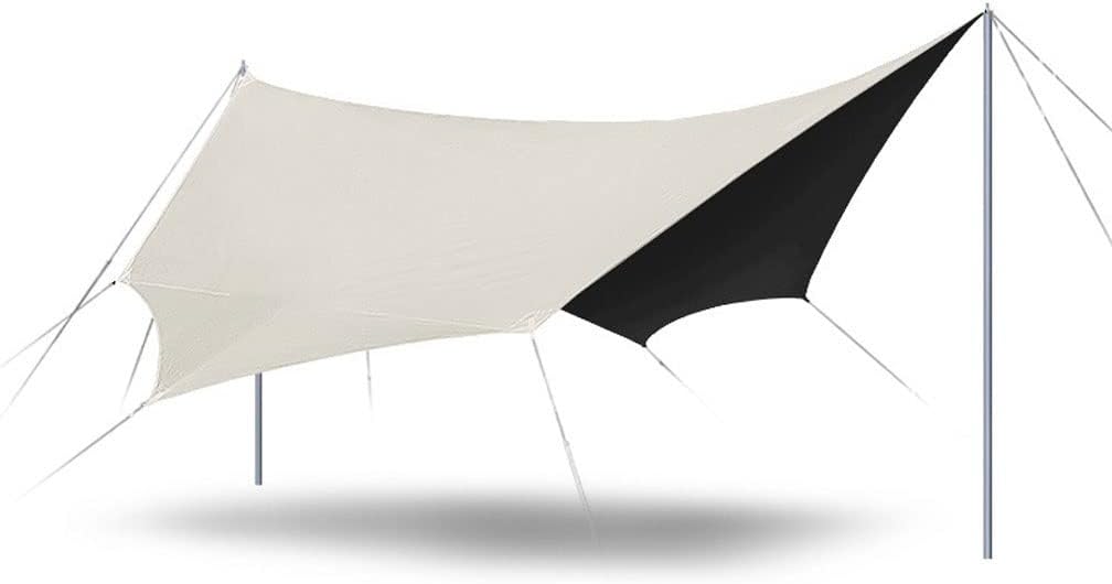 Tent Tarp Camping Tarp Waterproof Rain Fly Tarp for Hammock and Shelter Camping Accessories Tent Tarp (Color : White)