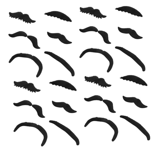 WATIIFUFU 24pièces Set De Moustaches Et Barbes Factices Auto-adhésives Accessoires Déguisement Amusants Pour Fête Cosplay Et Carnaval Confortables Et Faciles à Porter