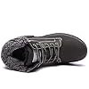 ANJOUFEMME Ladies Walking Hiking Boots Womens Winter Snow Flat Ankle Fur Lined Boots Waterproof Trekking Camping Backpacking Outdoor Shoes FNW19-FN-UK-BLACK-6 #3