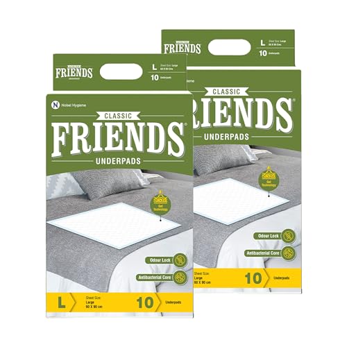 FRIENDS Ultrathin Underpads (2 Packs) - Disposable Incontinence Underpad - White