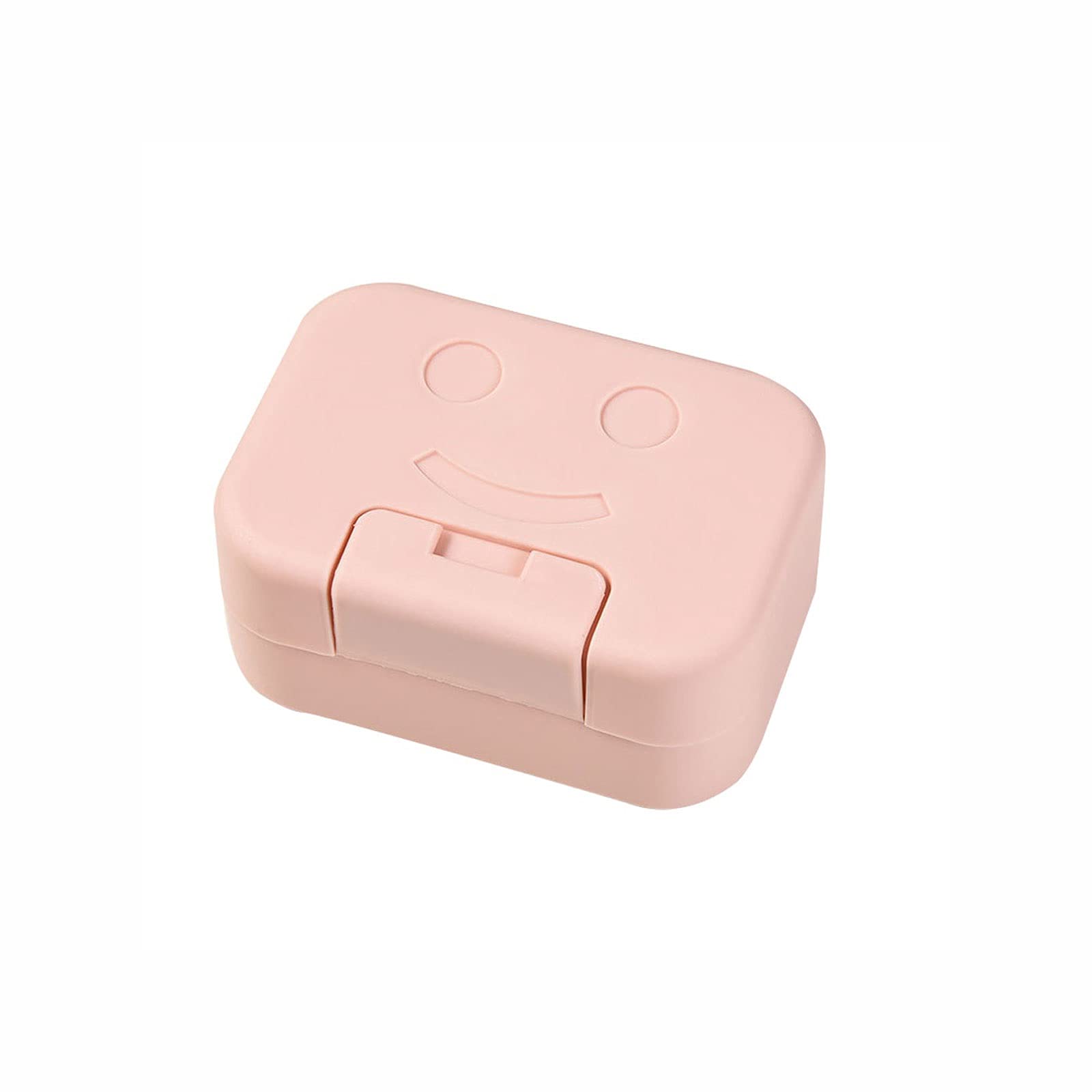 JINGYAN Soap Dishes Soap Box Dish Waterproof Travel Portable Plastic Case Seal Holder With Lid(Pink)