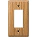Amertac 901RL 1 Rocker Light Oak Solid Wood Wallplate
