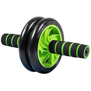 Kemket Ab Roller for Strength Training Equipment – Abs Sit Up Exercise Wheel for home gym with Extra Thick Knee Pad Mat – Ab Trainer w/Dual Glide Wheels