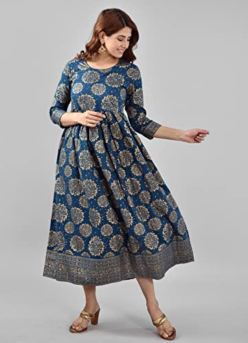 Image of Rayon Printed Anarkali Kurta for Womens