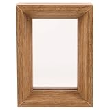 RUNROTOO Mini marcos de fotos de madera de 3 pulgadas, transparentes, de doble cara, cuadrados, para escritorio, mesita de noche o para exhibir plantas.