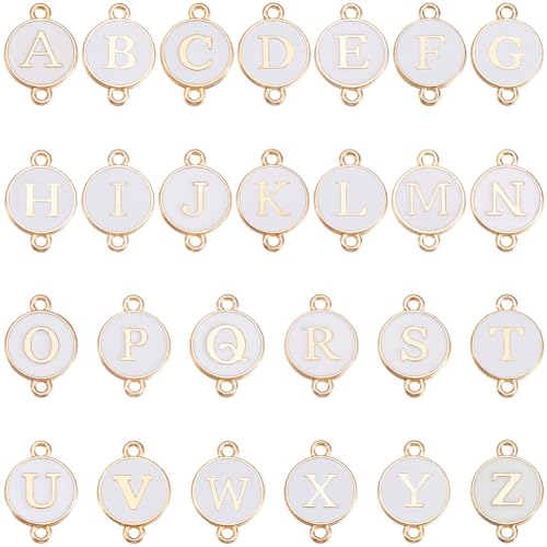 Connecteur alphabet double maillon SUNNYCLUE 52 pièces