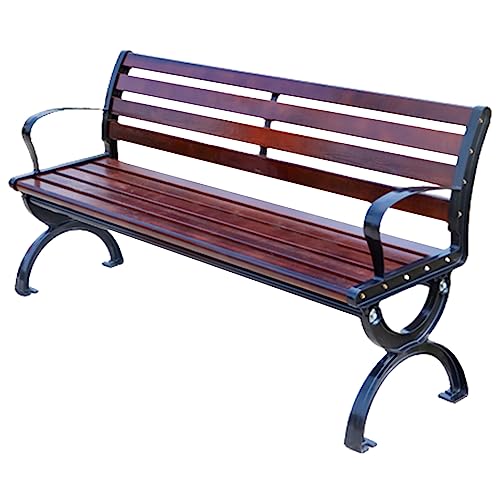 Banco de jardín de aluminio fundido moderno y ligero para patio exterior