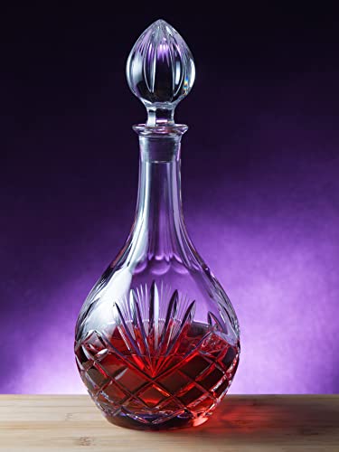 Barski - Hand Cut - Mouth Blown - Crystal - Wine Decanter - 32 Oz. - Made In Europe #TOP2