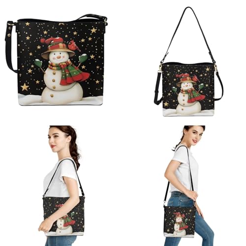 Image of HUGS IDEA Leather Purses and Handbag for Women Bucket Bag with Wrist Wallet 2 Packs
