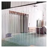 Striscia trasparente in PVC trasparente per supermercato, garage, magazzino, strisce di tende in plastica liscia, 195 x 300 cm, durevole e facile da installare