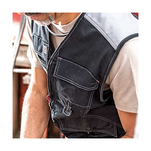 Chaleco Lafont Trowel charcoal negro resistente para vestuario laboral y construcción 4