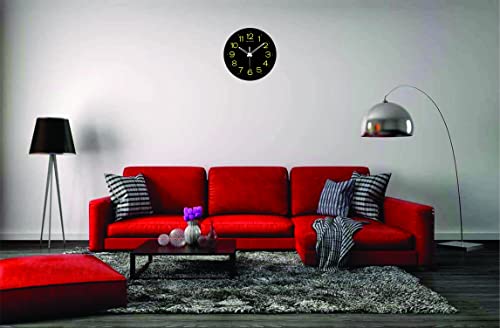 Image of SANDROSE 10-inch Designer Plastic Analogue Round Wall Clock for Home, Kitchen, Living Room, Bedroom, Office (24 cm x 24 cm x 4.5 cm) (Color 6)