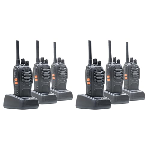 Radios portátiles PNI PMR R40 Pro en paquete de 6 con pilas y cargadores 5