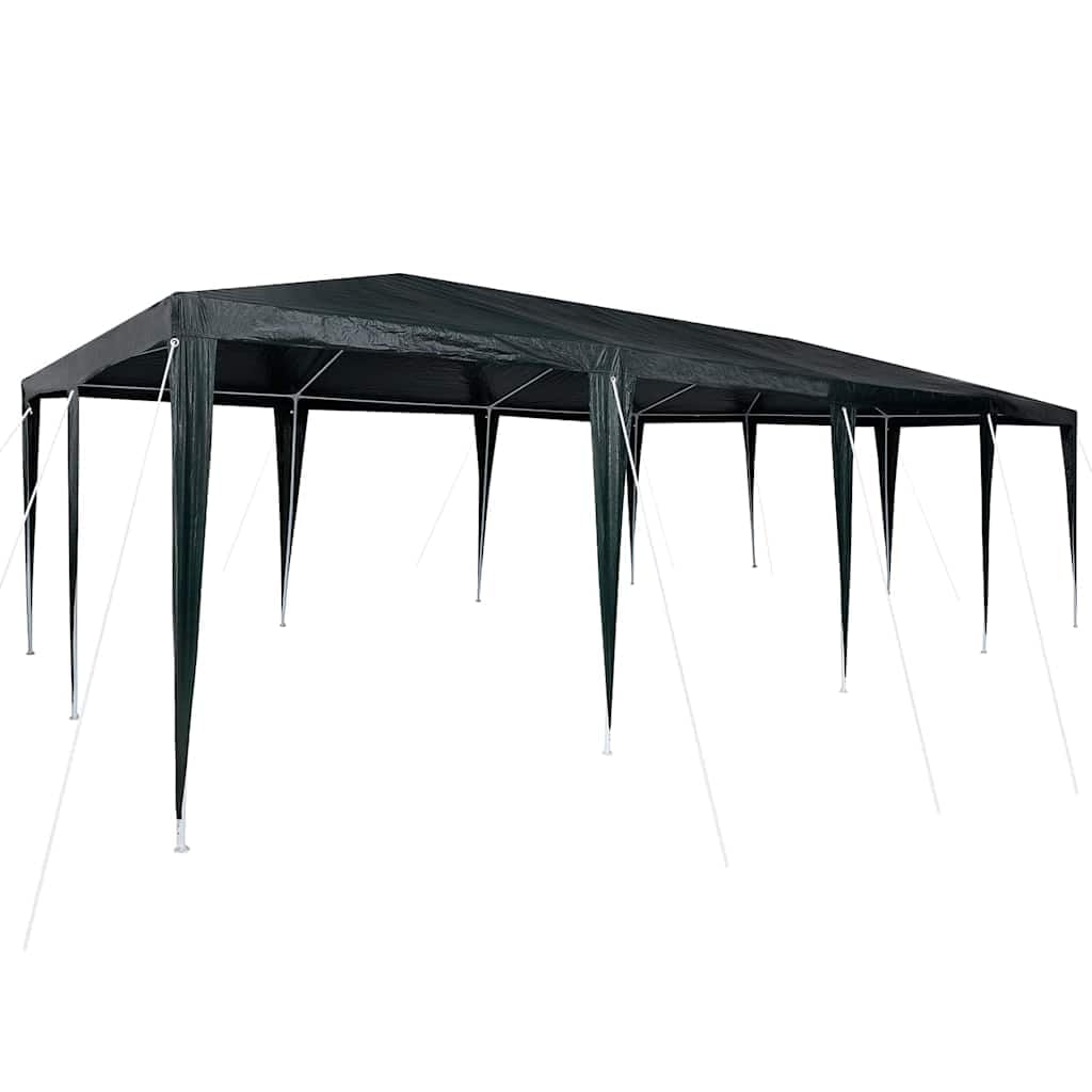Tenda per Feste da Giardino Verde, Gazebo in Acciaio 8x4 m | Ampio tendone pieghevole in polietilene per eventi all'aperto e terrazze, crea comode zone d'ombra.