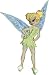 Disney Tinker Bell Iron On Applique-Tinker Bell Floating 3"X5" 1/Pkg