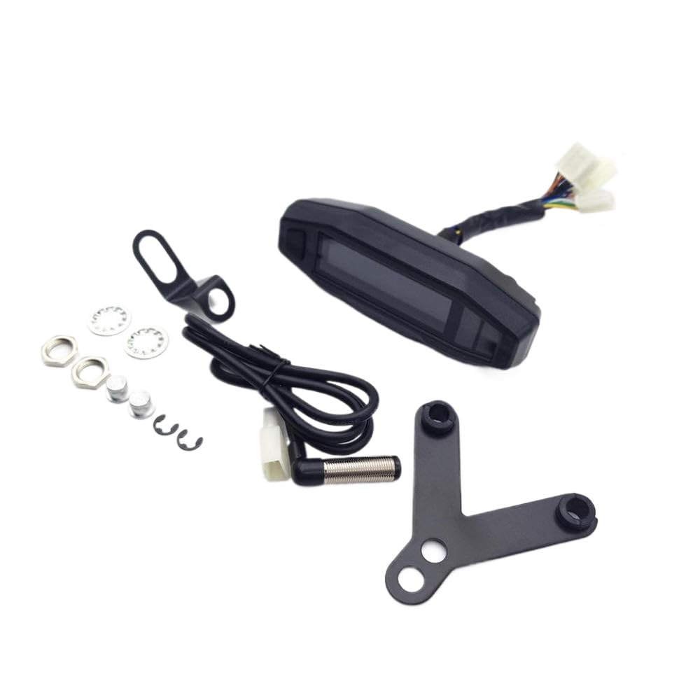 Universal LCD Digital Motorcycle Meter Speedometer Odometer RPM Fuel Gauge Compatible avec la plupart des motocycles Dirt Bikes ATVs et véhicules similaires