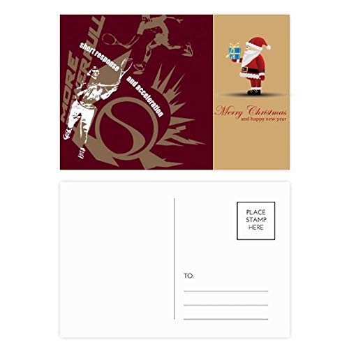 Cartes postales tennis Père Noël pour motiver vos partenaires de club à Noël