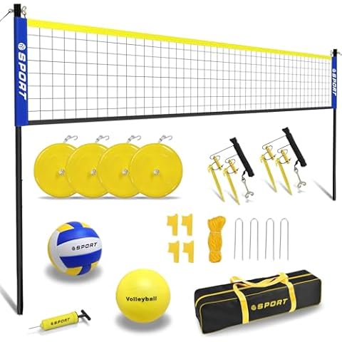 Furypiont 20FT Outdoor Portable Volleyball Net System Cover