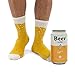 Produktbild Luckies of London Biersocken | Herrensocken in der Dose | Lustige Socken für Männer | Geschenke für Papa | Verrückte Baumwollsocken | Lustige Socken für Männer | Gelb