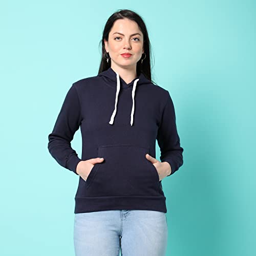 Image of PINACOLADA Women's Sweatshirt with Hoodie Regular Fit for Casual Wear | Cotton Blend Fabric | Hoodie Sweatshirt Crafted with Comfort Fit and High Performance for Everyday Wear