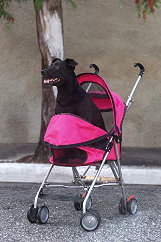 Carrinho Passeio Pet para Transporte Cachorro Happy Rosa Woof