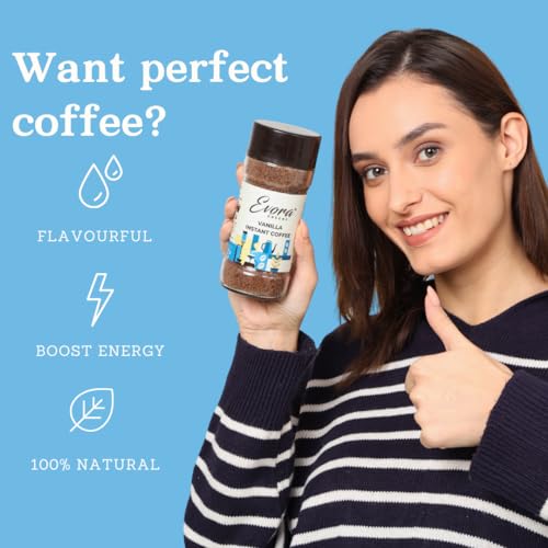 Image of EVORA GREENS Arabica Instant Coffee Powder (Vanilla)