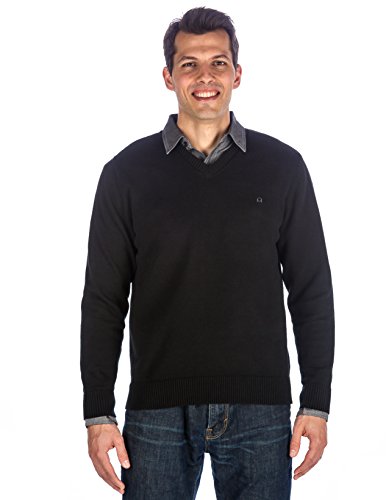 Noble Mount Men's 100% Cotton V-Neck Essential Sweater
