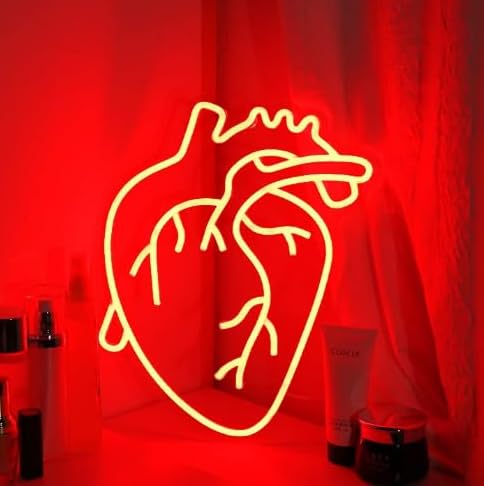 SG PRINT Human Heart Neon Sign for Wall Decor, Neon Sign FOR School Decoration, Neon Wall Light for hospital Decoration Neon Heart Sign-image-31