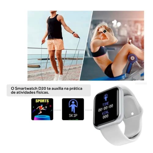 Relógio Smartwatch D20 com Bluetooh resistente a água para Android/IOS