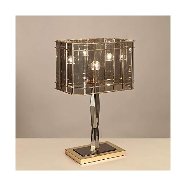 Modern Postmodern E27 Table Lamp Nordic Living Room Bedroom Living Room Study Desk Decoration Desk Lamp Personality Wrought Iron Stainless Steel Crystal Glass Table Lights Decor - Image 3