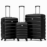 Flight Knight ABS 3 Tamanos Maleta Ligera Compatible con Vueiling, Air Europa Entre Muchas Otras! Maleta De Mano 55x35x20 cm Maletas De Viaje Grandes 4 Ruedas