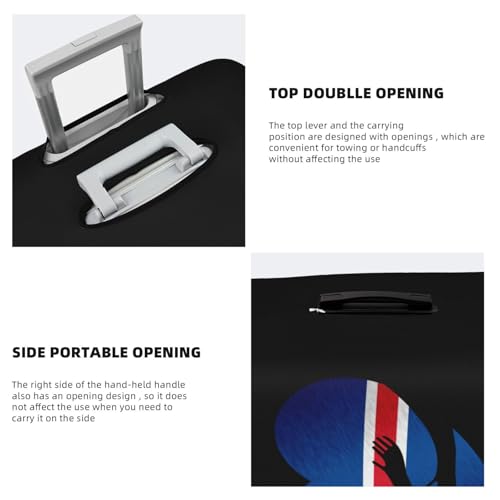 Travel Luggage Cover Iceland Icelander Flag Heart Fashion Washable Baggage Suitcase Protector Fit For Luggage Small4