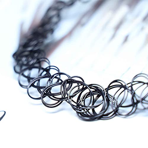 Yheakne Boho Tattoo Girocollo Collana Corto Nero