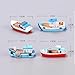 Jinshining 2Pcs Miniature Dollhouse Boat Mini Fishing Boat,Yacht Model Mediterranean Decor Resin Desktop Boats Figurines Ornament Ocean Beach Micro Landscape Decoration Dollhouse Accessories