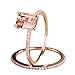 Goddesslili Square Cut Zircon Rings for Women Girlfriend Vintage Designed Thin Wedding Engagement Anniversary Rose Gold Simple Jewelry Gift Under 5 Dollars (7)