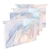 MagDurnus Hanging File Folders,Pretty Marble Design,Letter Size with 1/5 Adjustable Cut Tabs,...